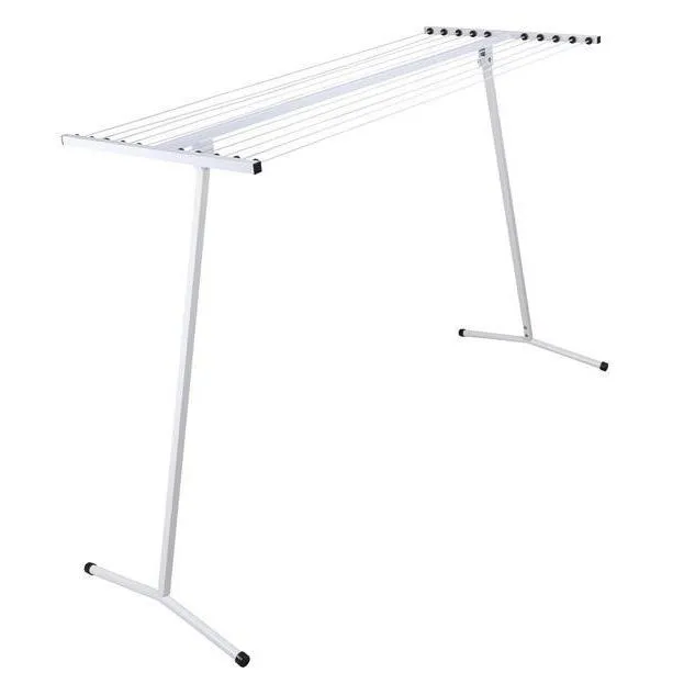 10 Rail Freestanding Clothesline & Clothes Airer White