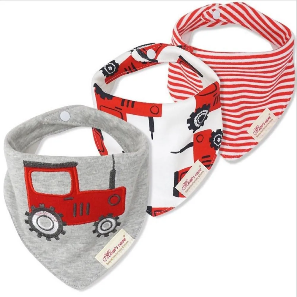 3PCS Baby Cotton double-layer thick waterproof Bibs Baby Accessories Wholesale