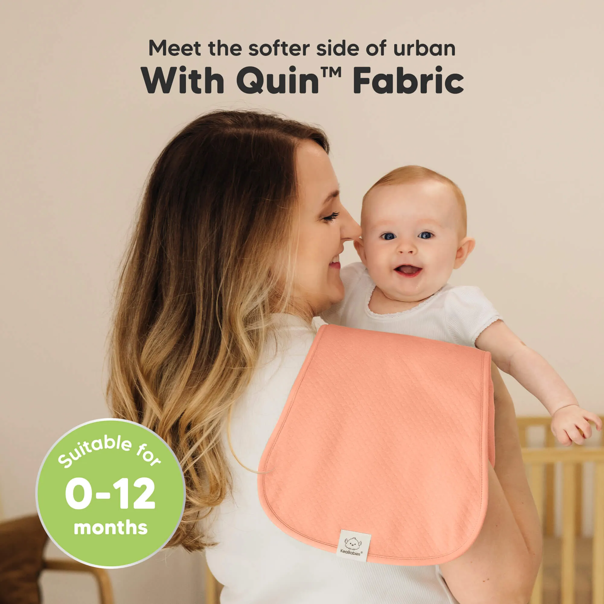 5-Pack Urban Quin Burp Cloths (Flora Dew)