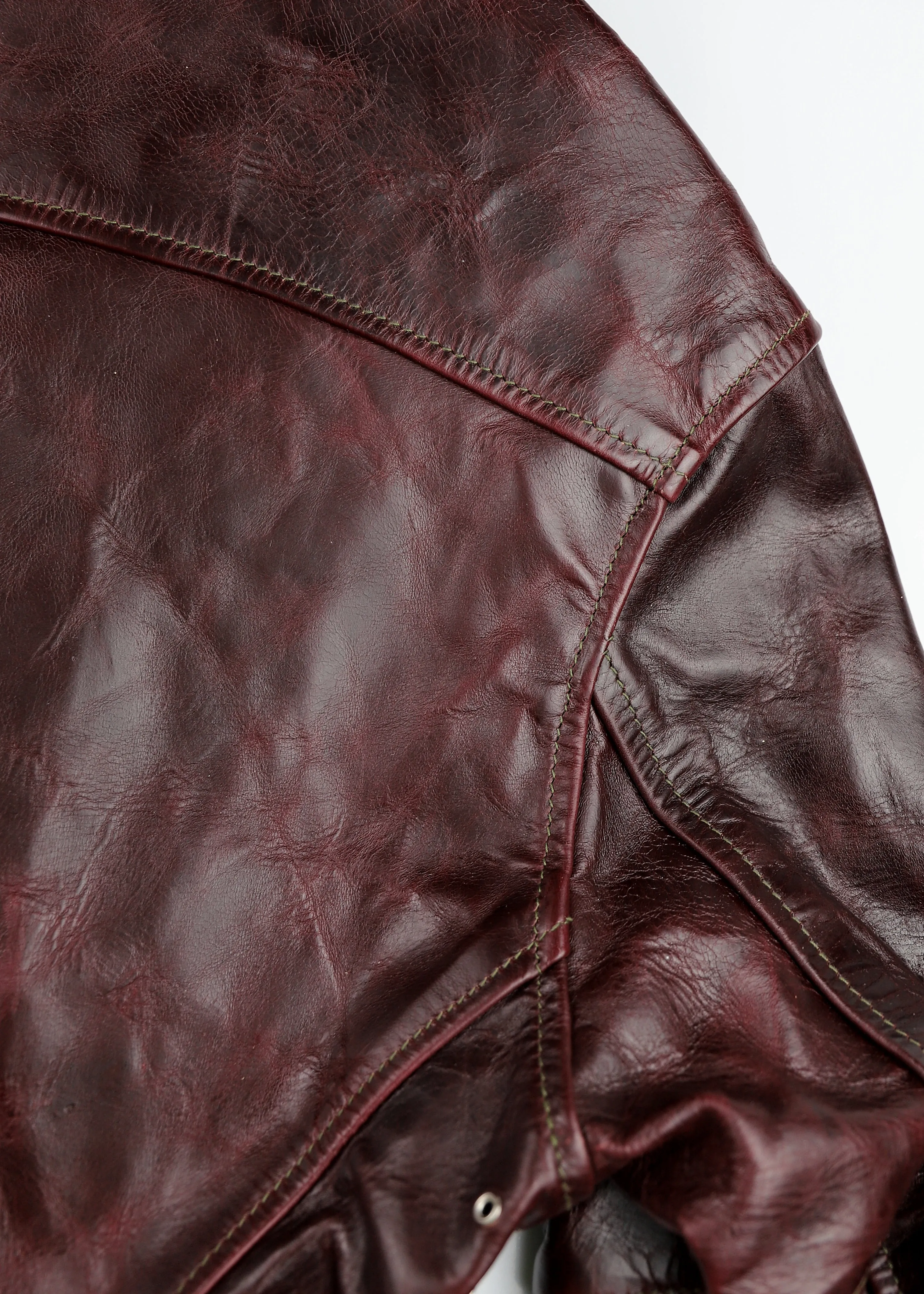 Premium Aero Maxwell Leather Jacket Size 44 in Cordovan CXL Horsehide  
