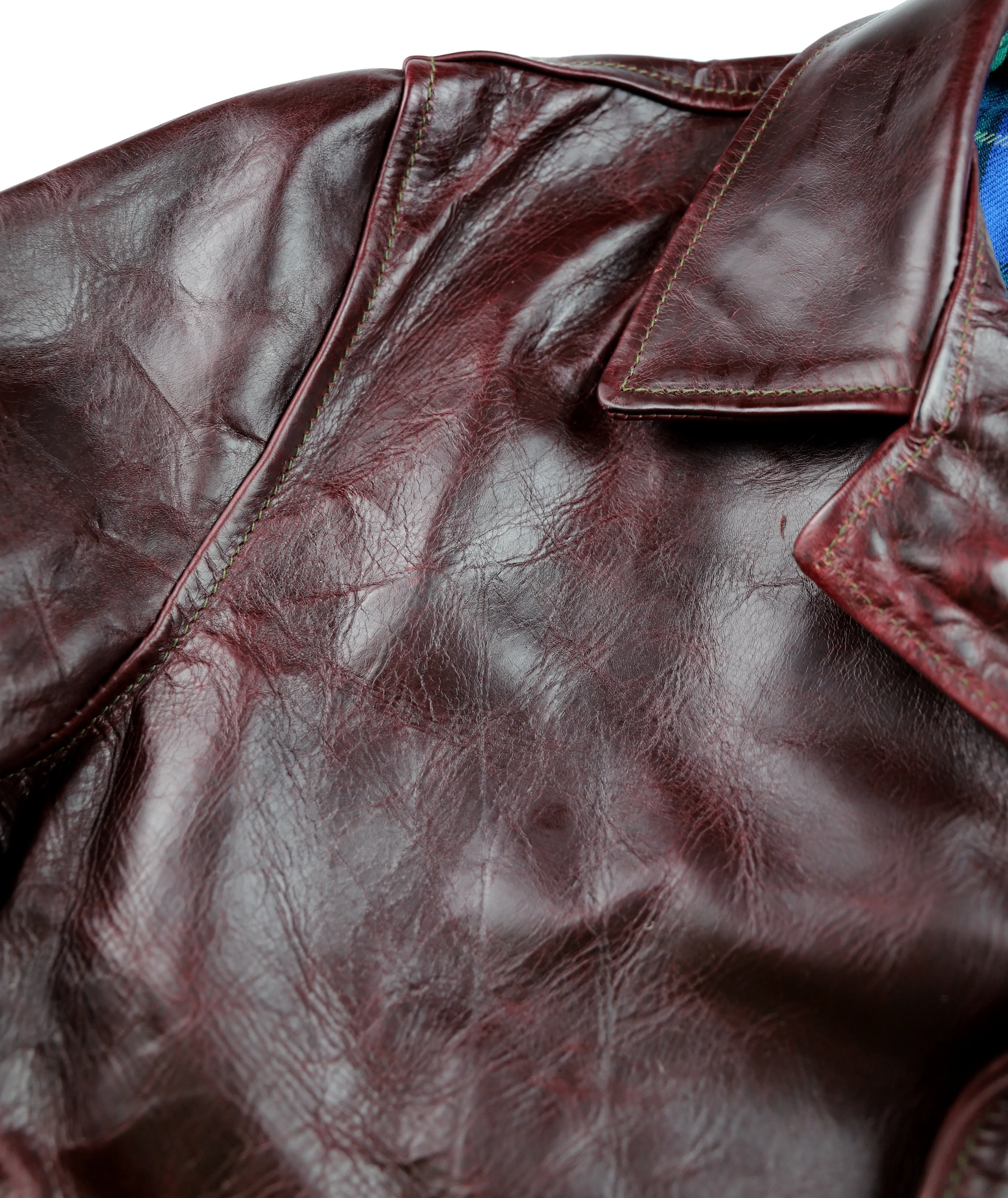 Premium Aero Maxwell Leather Jacket Size 44 in Cordovan CXL Horsehide  
