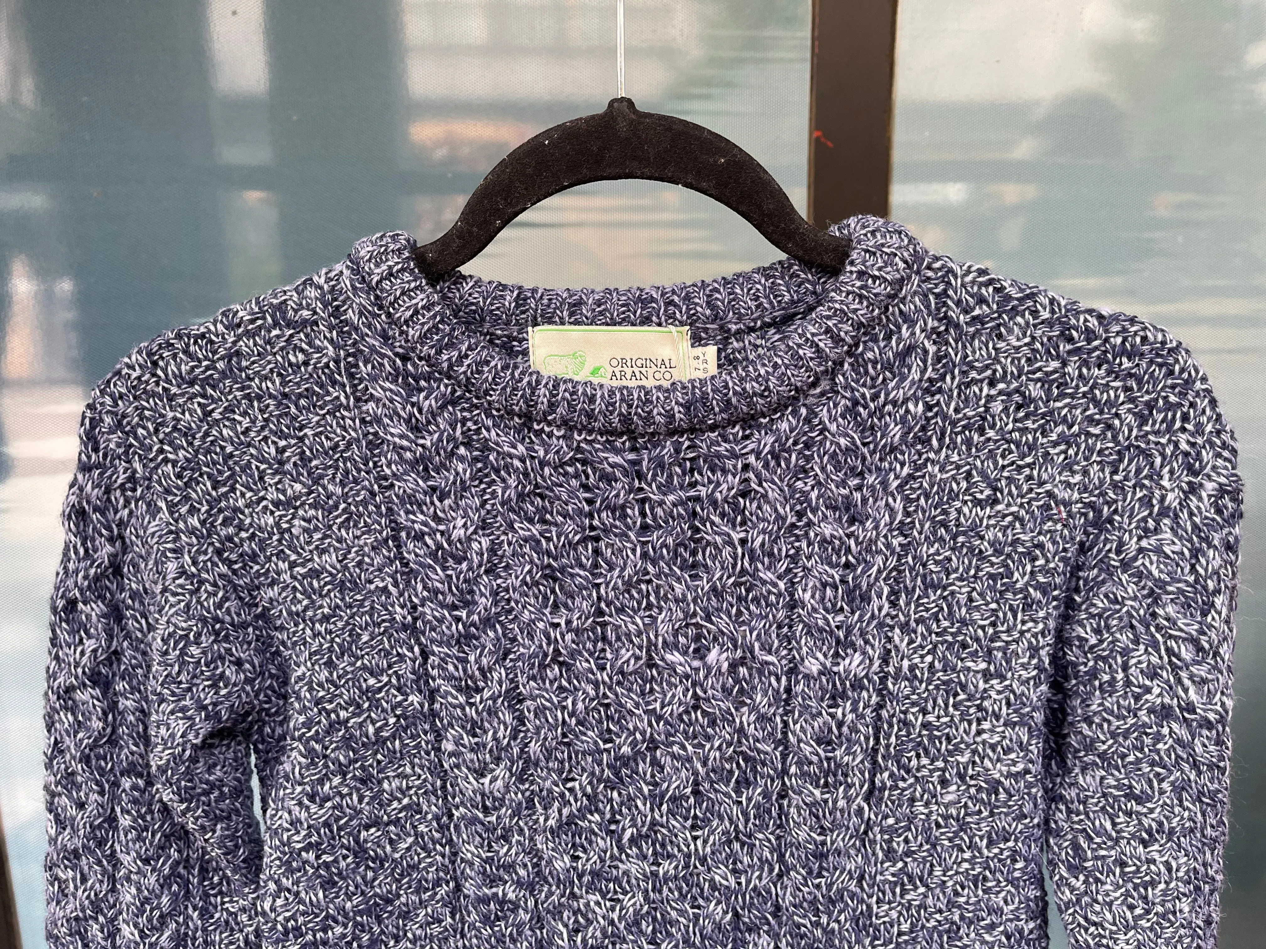 Aran - Children's Crew Neck Sweater - Denim