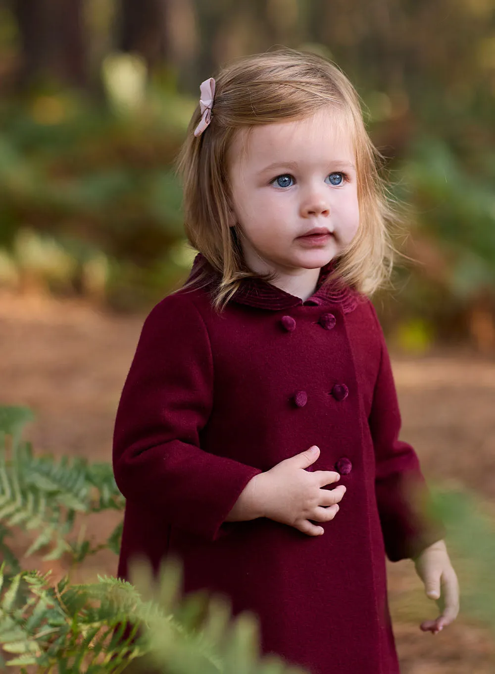 Baby Classic Coat in Burgundy