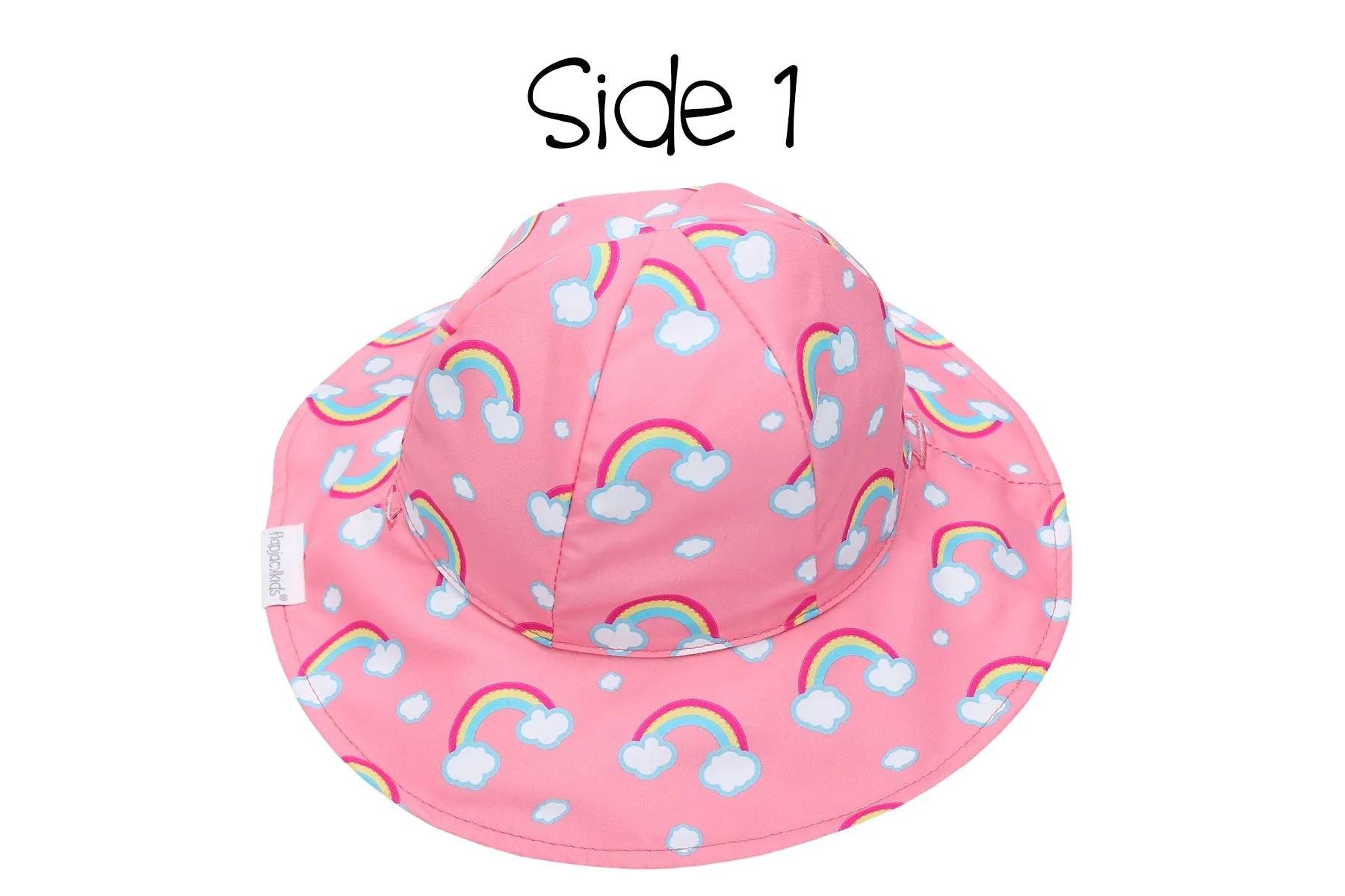 Baby/kids Reversible Patterned Sun Hat - Rainbow | Unicorn