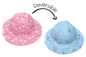 Baby/kids Reversible Patterned Sun Hat - Rainbow | Unicorn