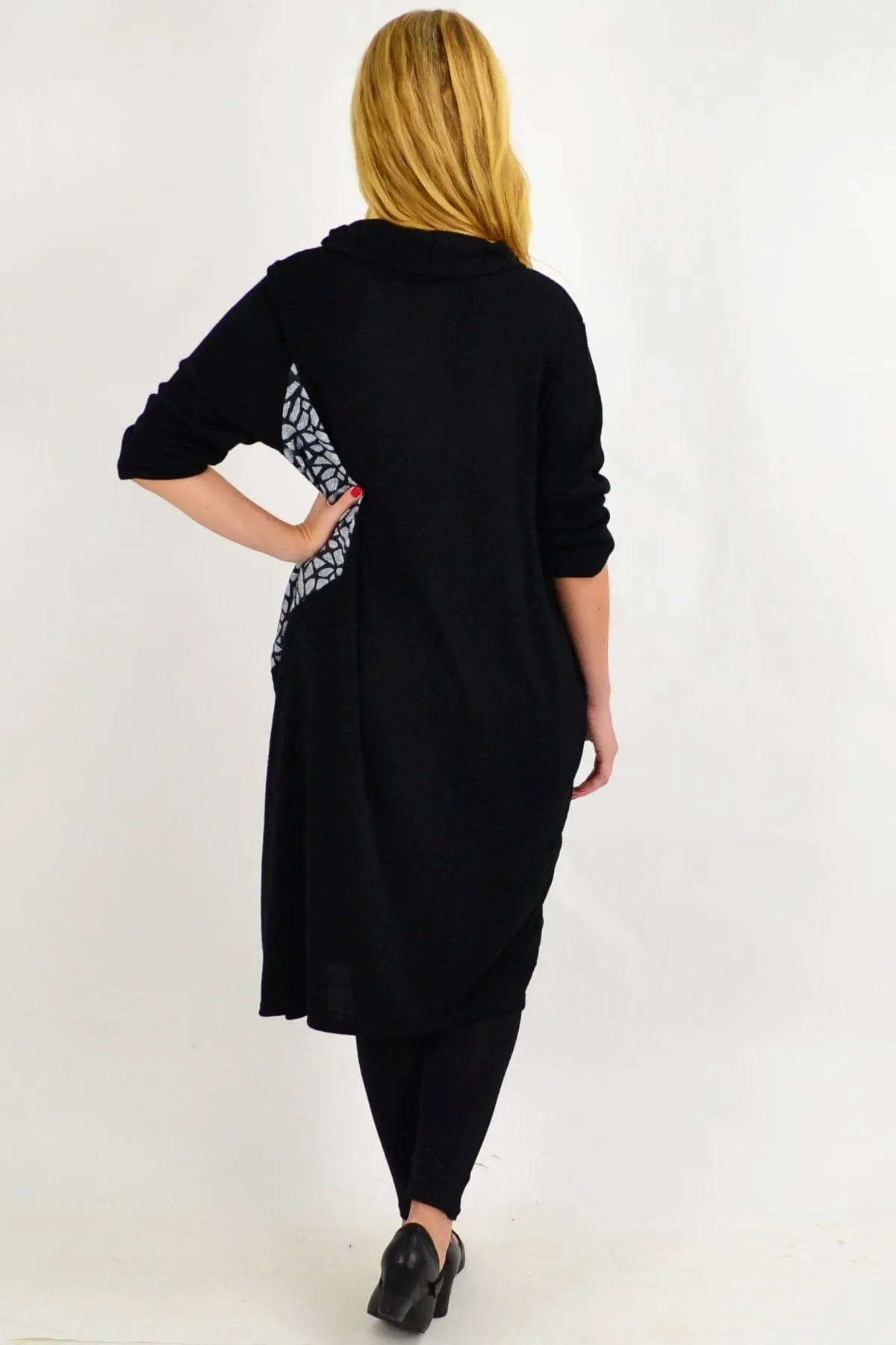 Black Warm Winter Tunic Dress