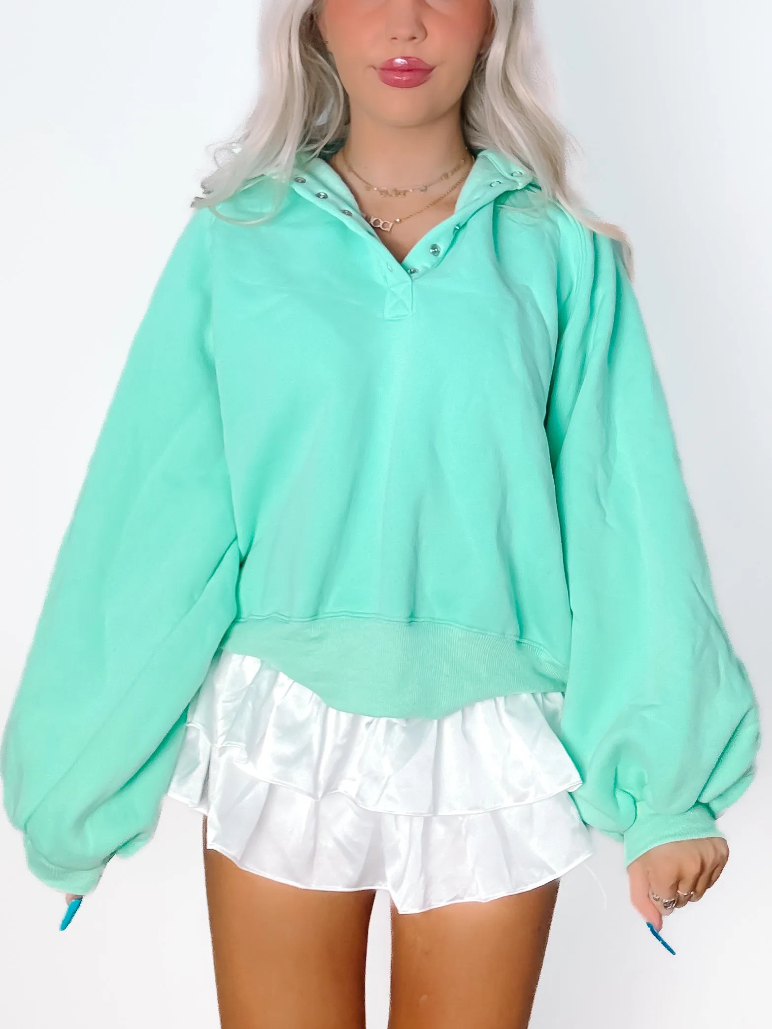 Brynn Pullover Top | Seafoam