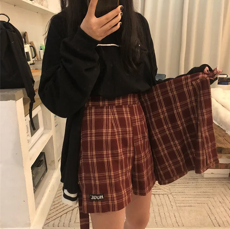 Chic plaid skirt KF90135