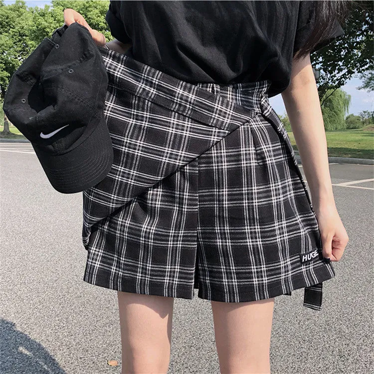 Chic plaid skirt KF90135