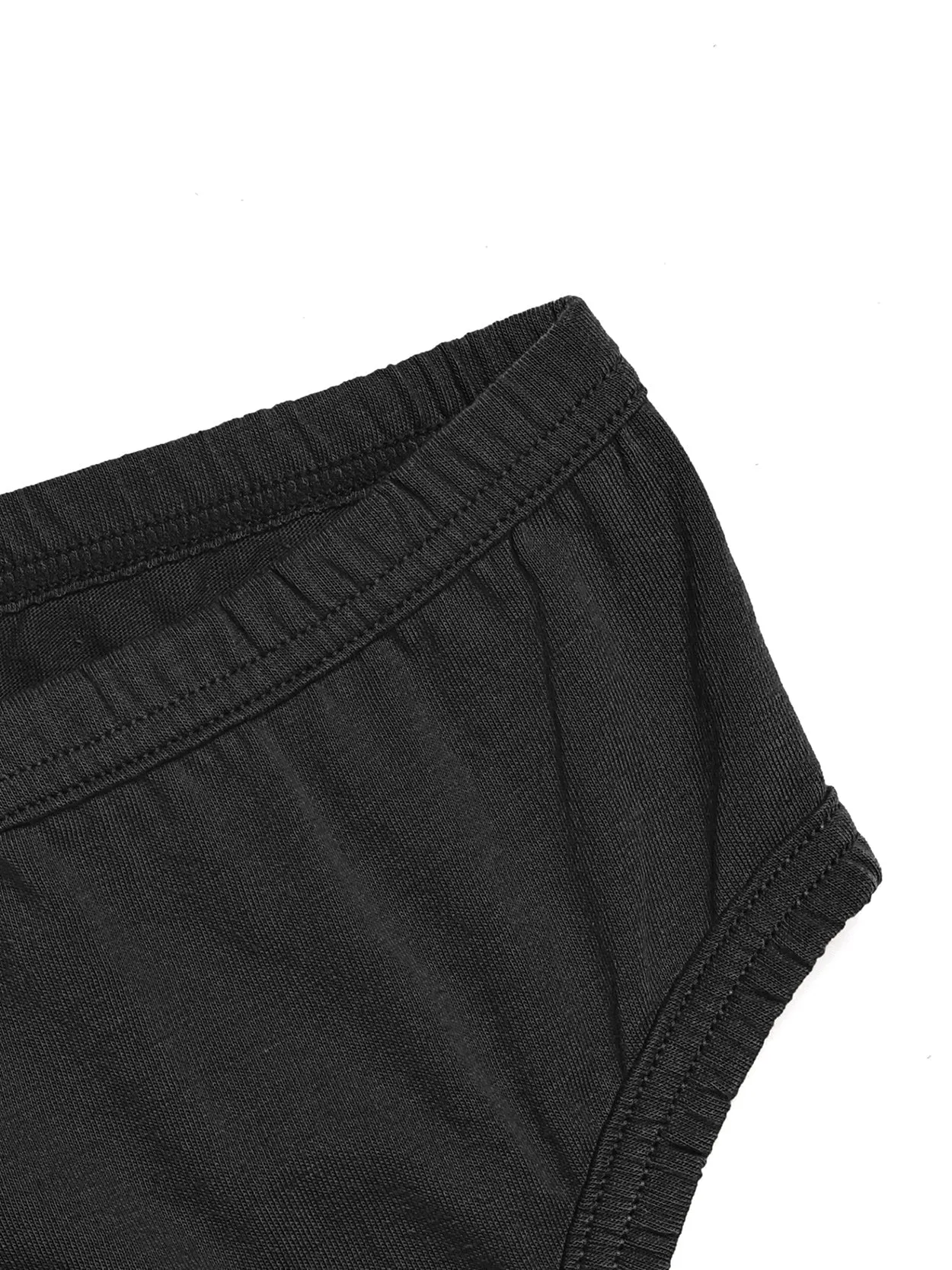 Cotton High-Cut Brief Plus Size Underwear Black