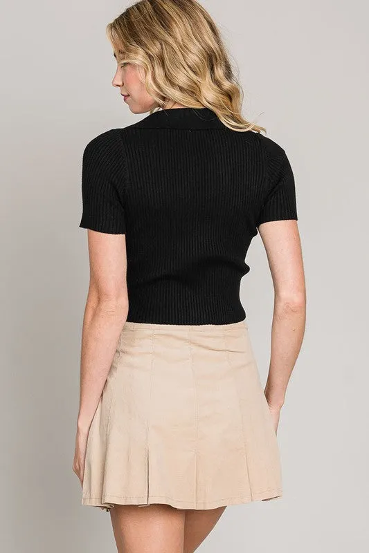 CROPPED SWEATER TOP