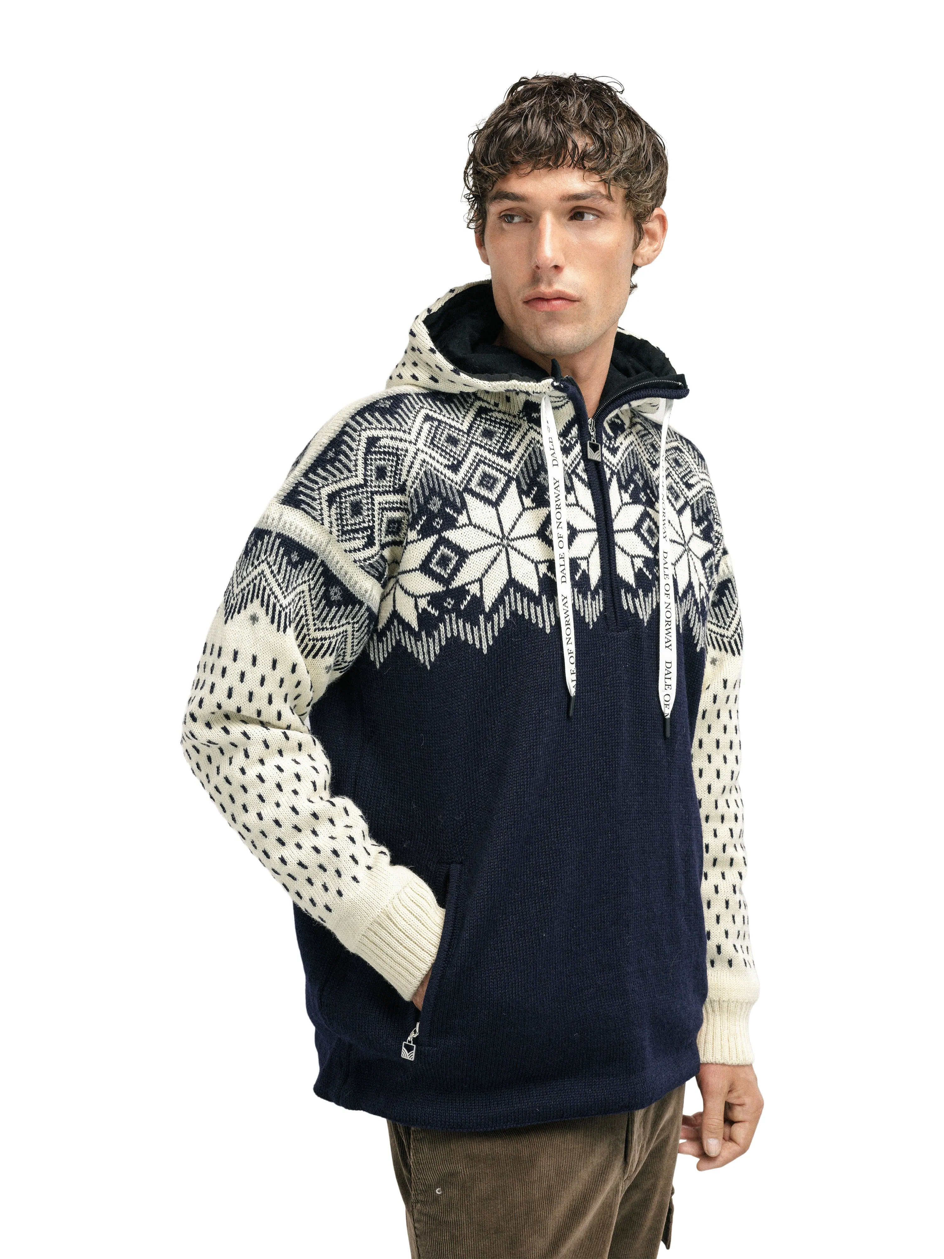 Dale of Norway - Vegard WP Men's Hoodie In Navy/Off-White/Smoke