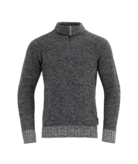 Devold - Bispen wool zip neck sweater - Ink