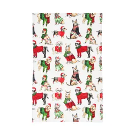 Dog Christmas Kitchen Towel