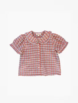 Dune Blouse in Folk Check