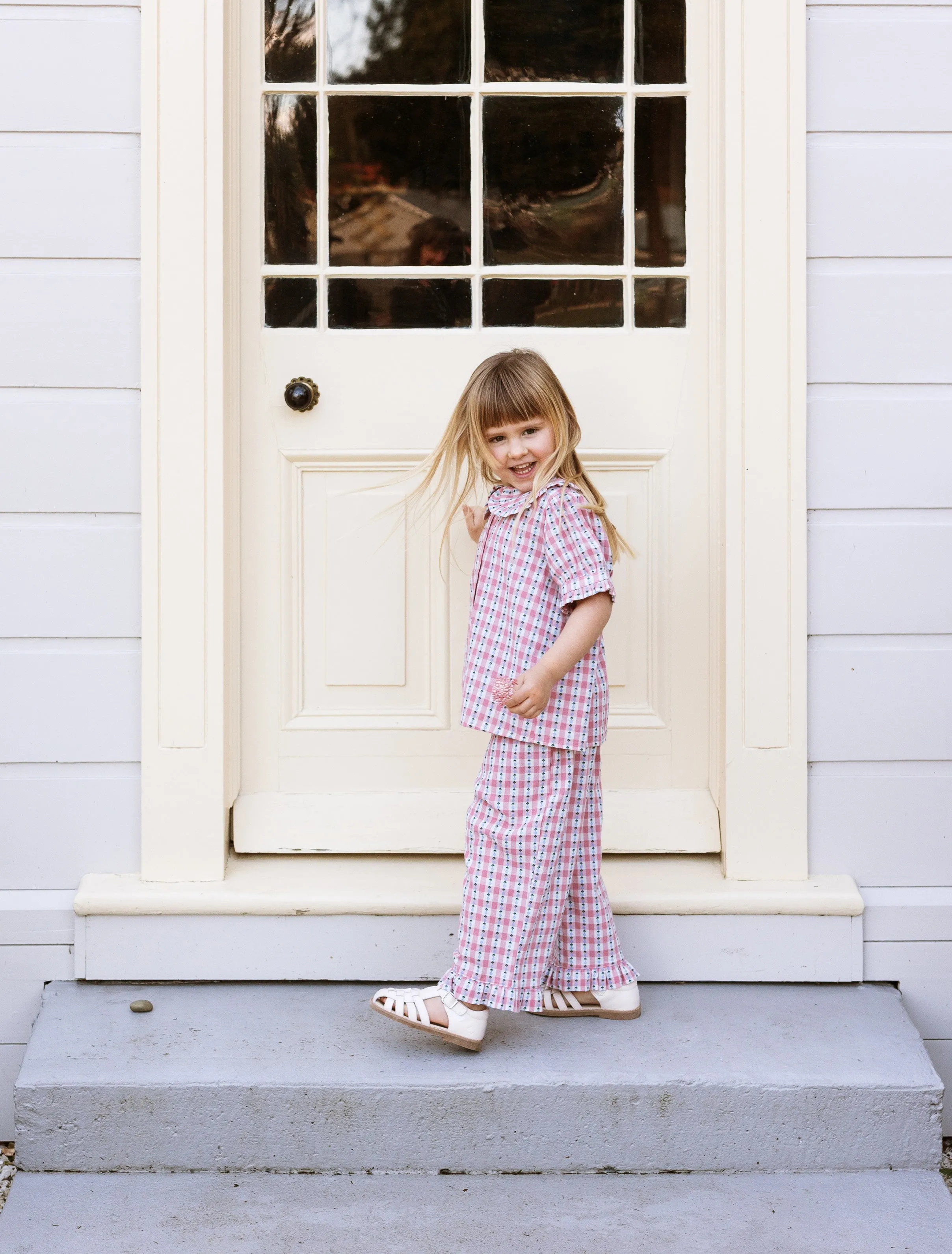 Dune Blouse in Folk Check