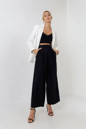 Endless Rose - Pleated Detail Wide Pants