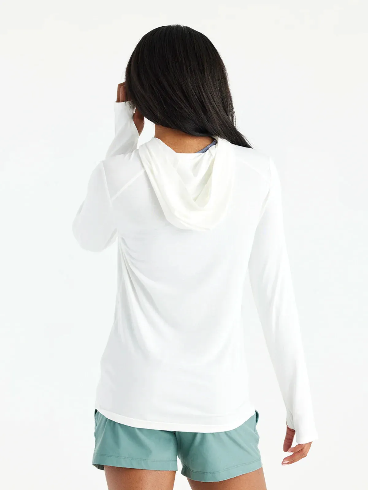 Free Fly Women's Bamboo Shade Hoodie II in Bright White