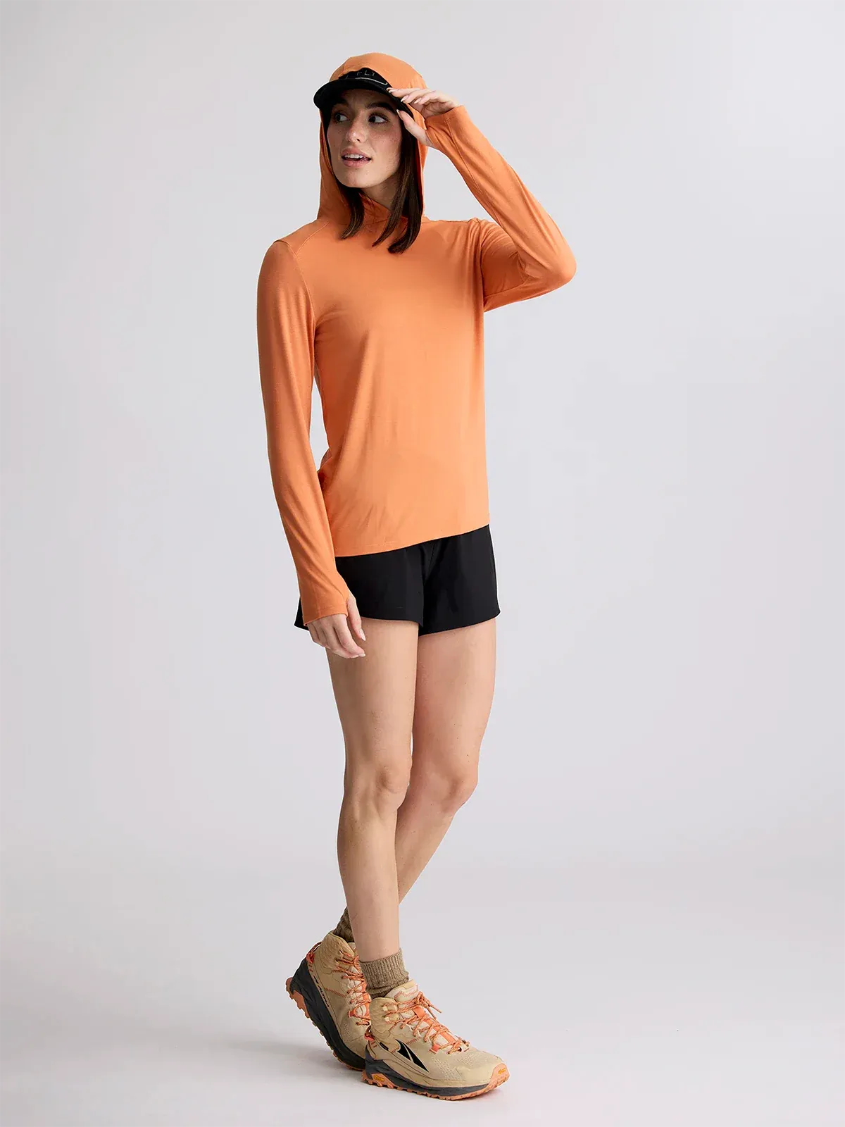 Free Fly Women's Bamboo Shade Hoodie II in Sunstone