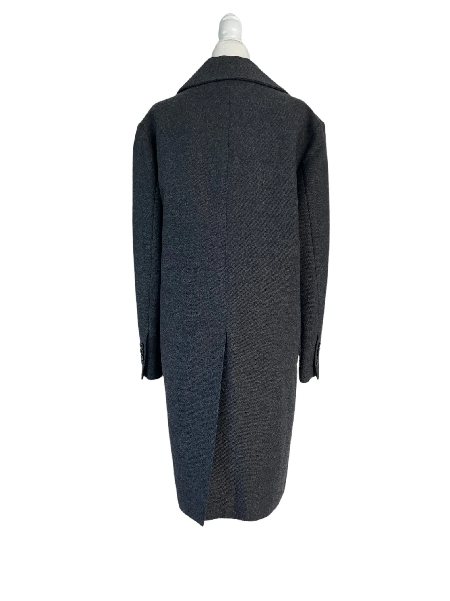 Grey Wool Coat - M