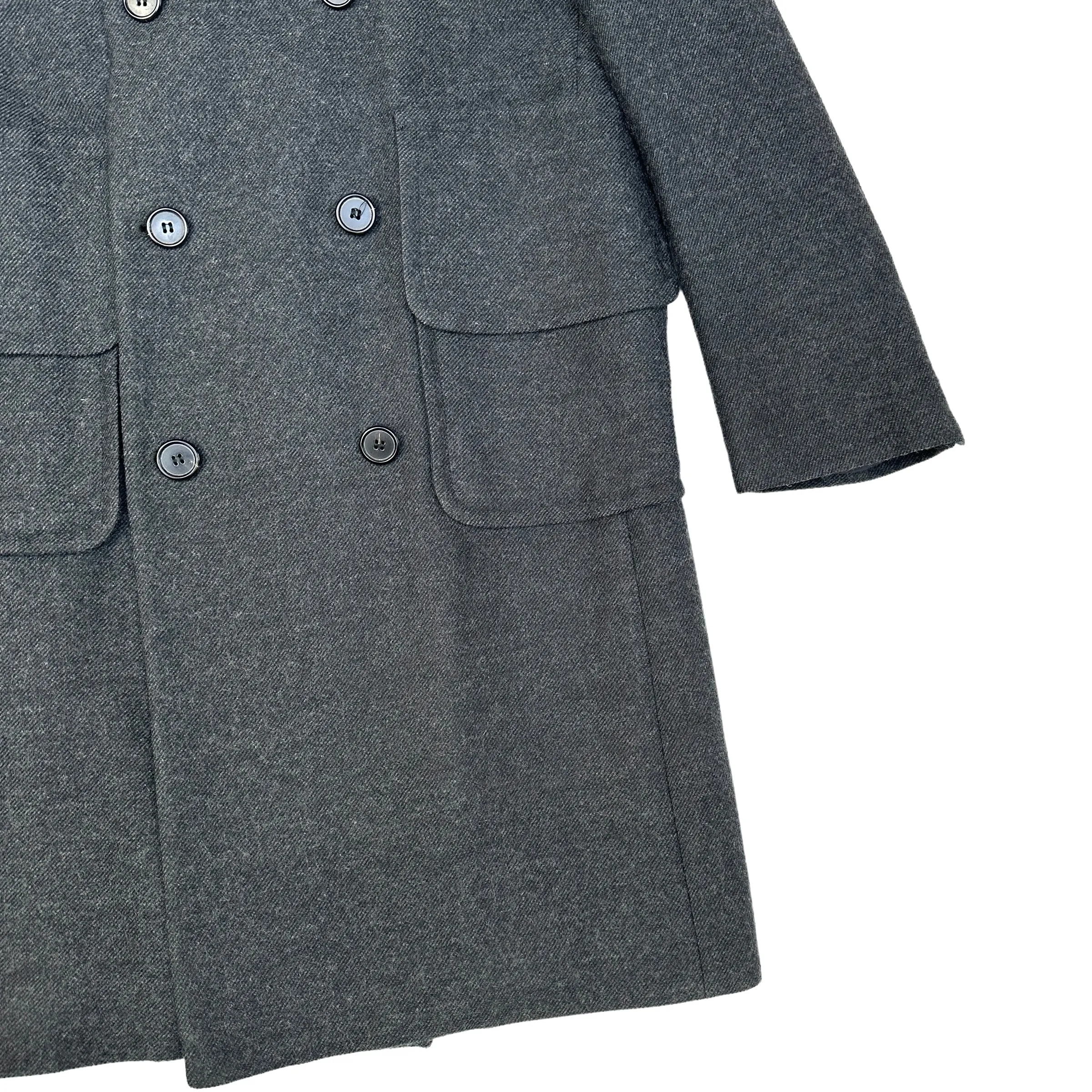 Grey Wool Coat - M