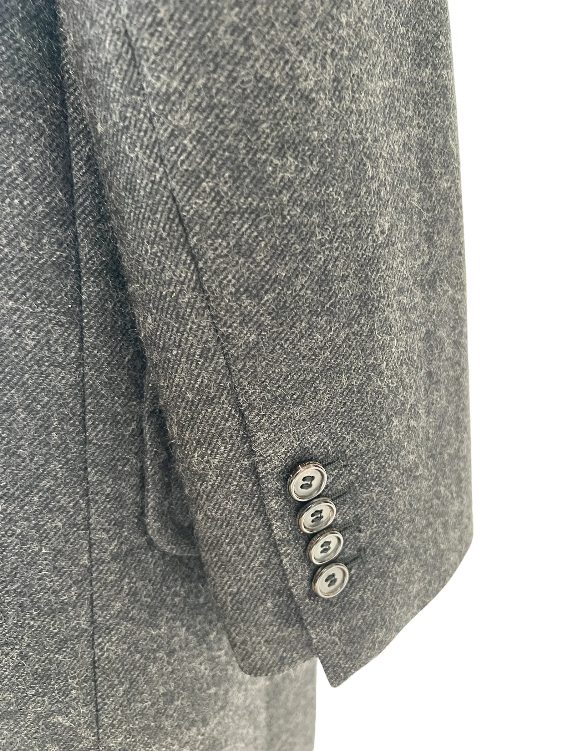 Grey Wool Coat - M