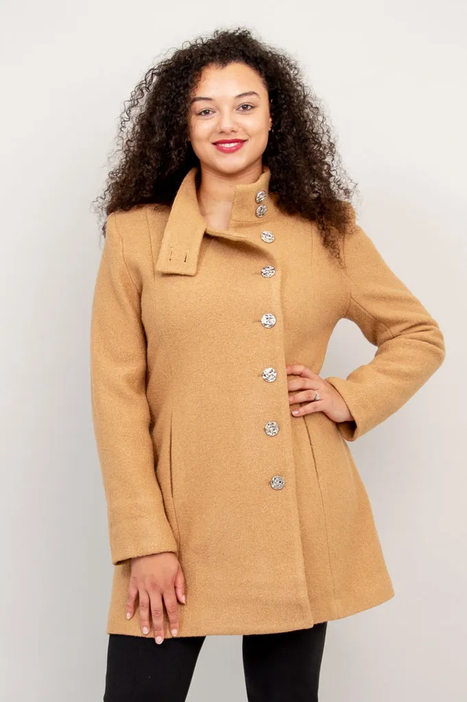 Keston Coat, Beige, Wool