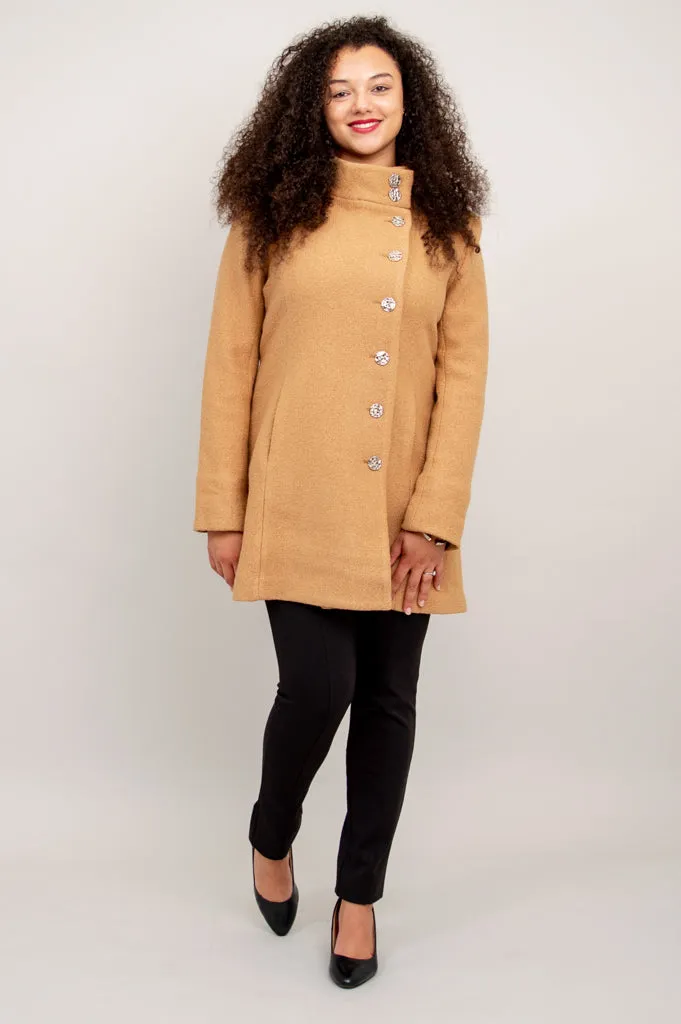 Keston Coat, Beige, Wool