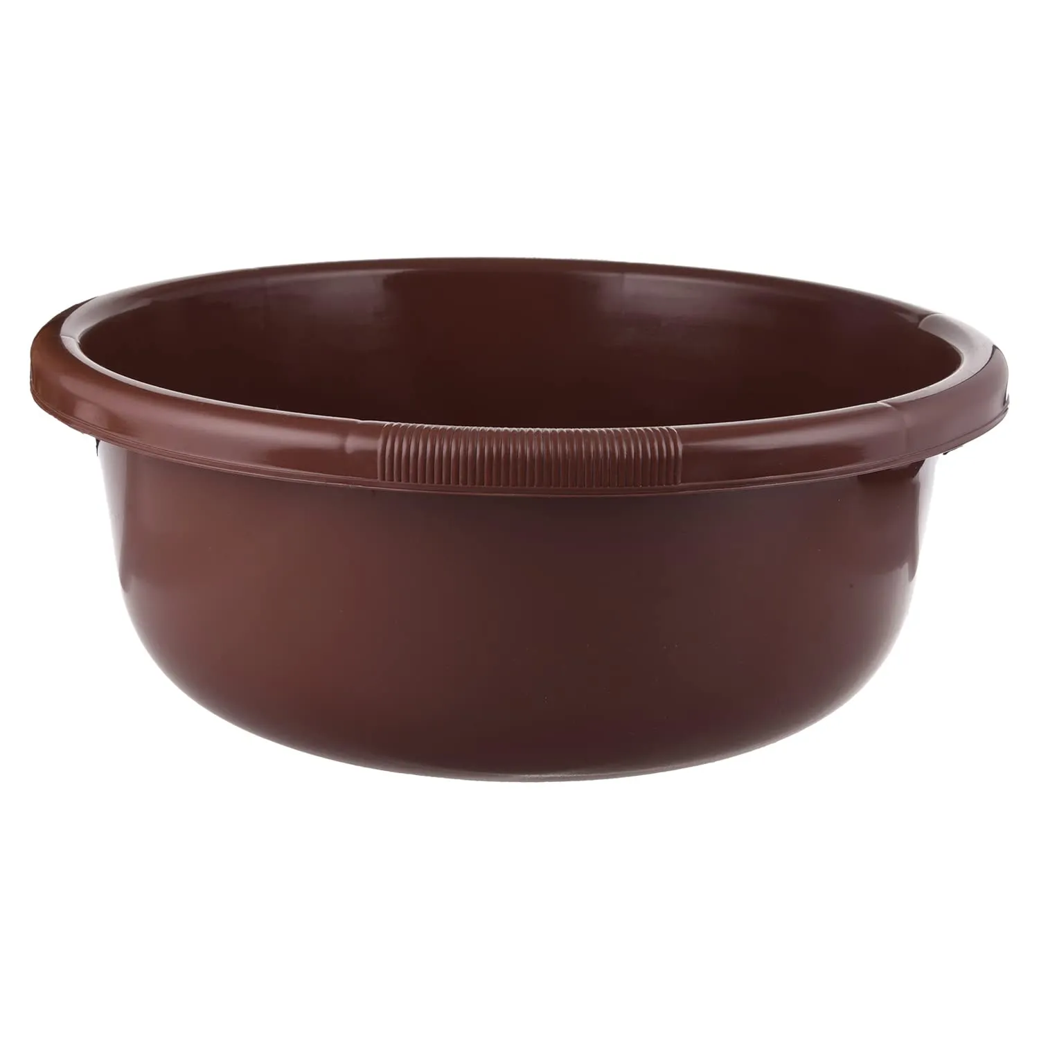 Kuber Industries Bath Tub|Versatile Plastic Utility Gaint Tub|Durable Deep Tub for Baby Bathing|Washing Clothes|Feeding Pan|26 Liter|Pack of 2 (Brown)