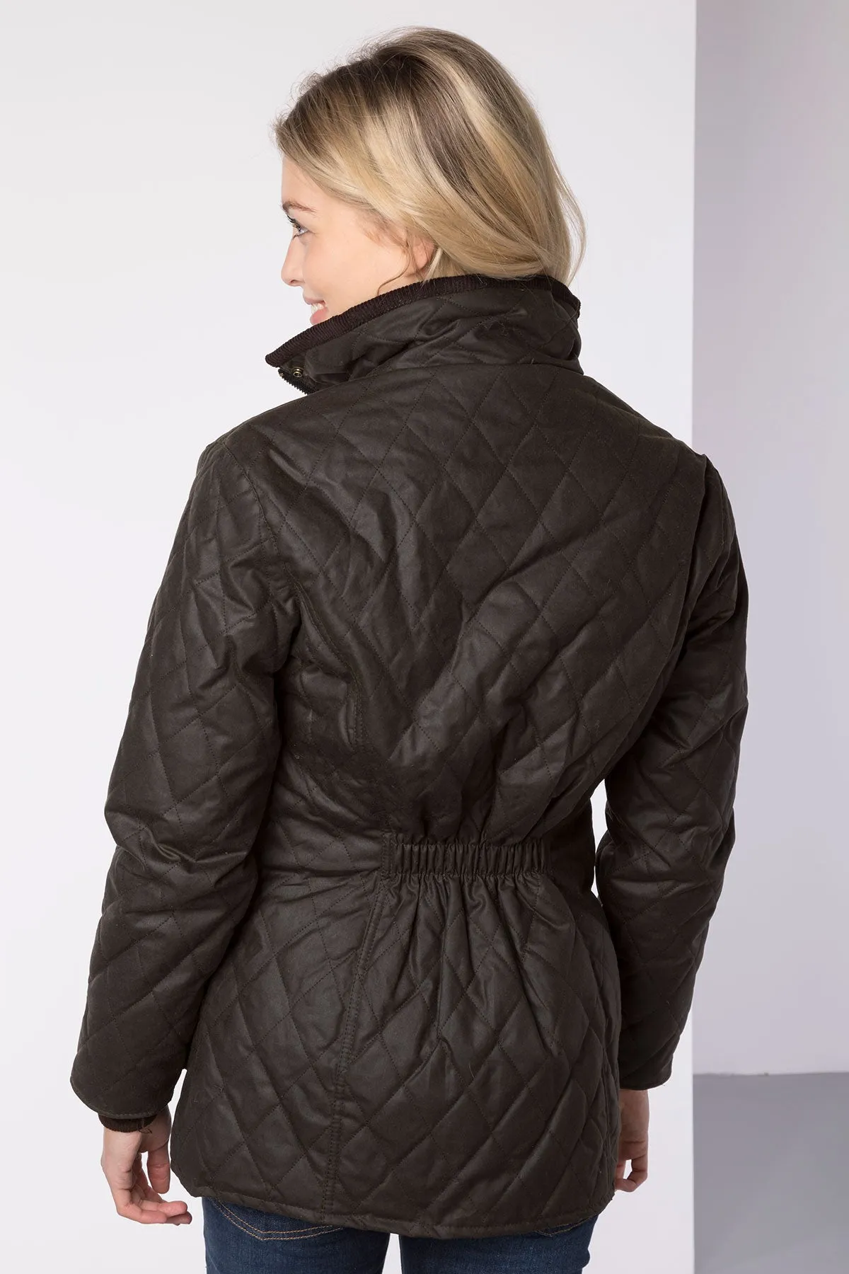 Ladies Diamond Quilted Wax Jacket - Wrelton