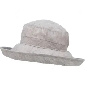 Linen Chambray Sun Protection Classic Hat - Grey