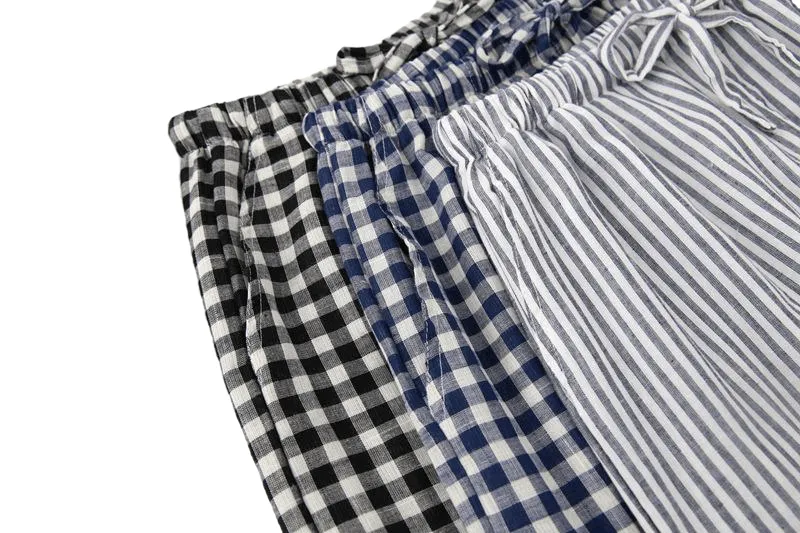 Loose Man Sleeping Pants Plaid Bottoms Pajamas