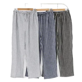 Loose Man Sleeping Pants Plaid Bottoms Pajamas