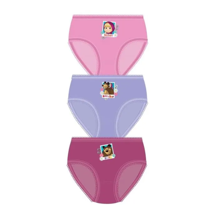 Masha & Bear 3 Pack Underwear