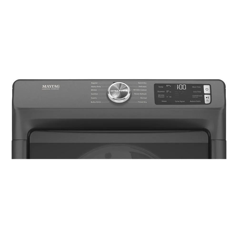 Maytag MED6630MBK Front Load Electric Dryer with Extra Power and Quick Dry Cycle - 7.3 cu. ft.