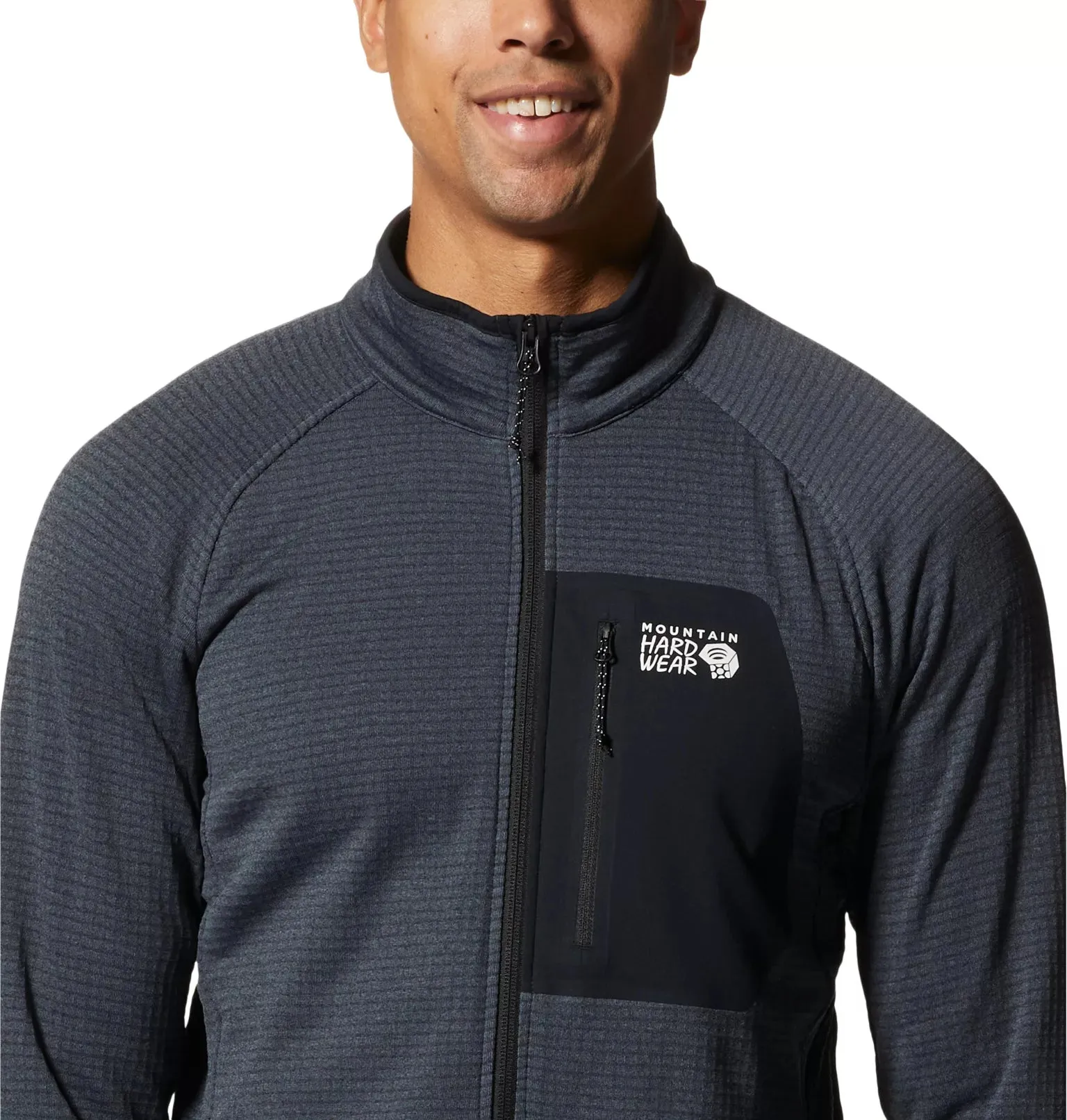 Mountain Hardwear Men's Polartec Power Grid Full-Zip Fleece Hoodie