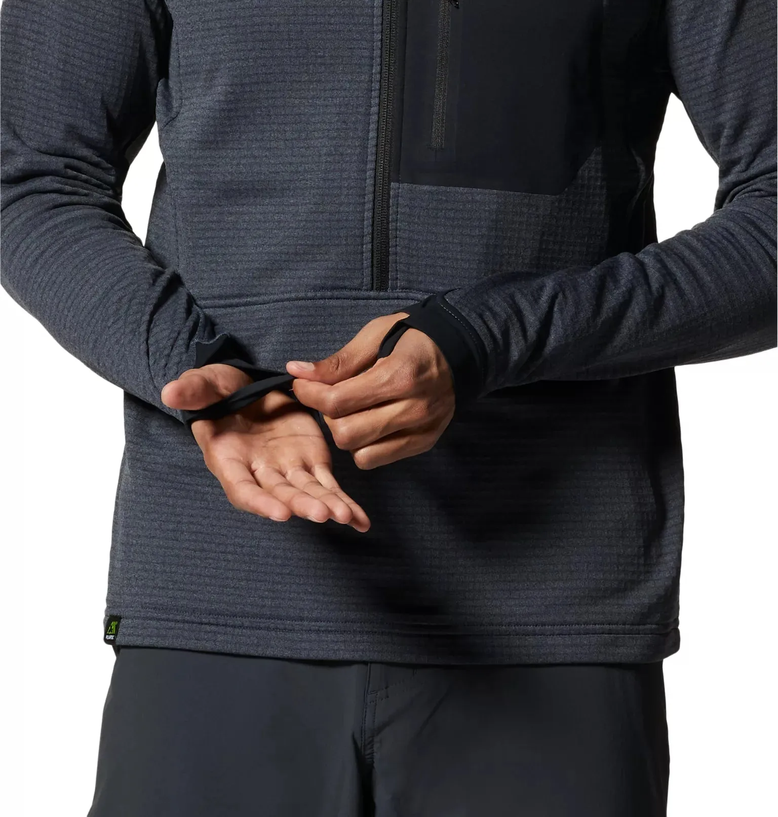 Mountain Hardwear Men's Polartec Power Grid Full-Zip Fleece Hoodie