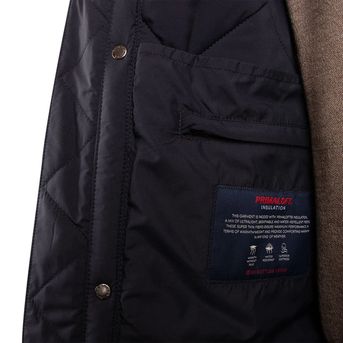 Navy Alcantara Quilted Jacket