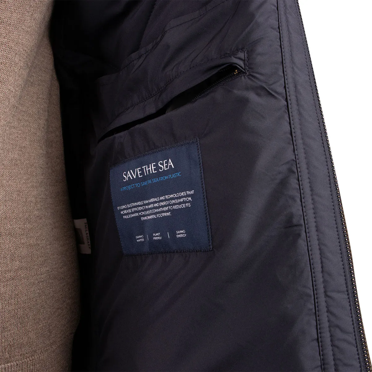 Navy Alcantara Quilted Jacket