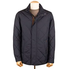 Navy Alcantara Quilted Jacket