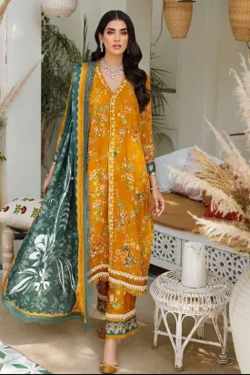 Noor By Sadia Asad Unstitched 3 Piece Embroidered Linen Collection'2022-D-01-B