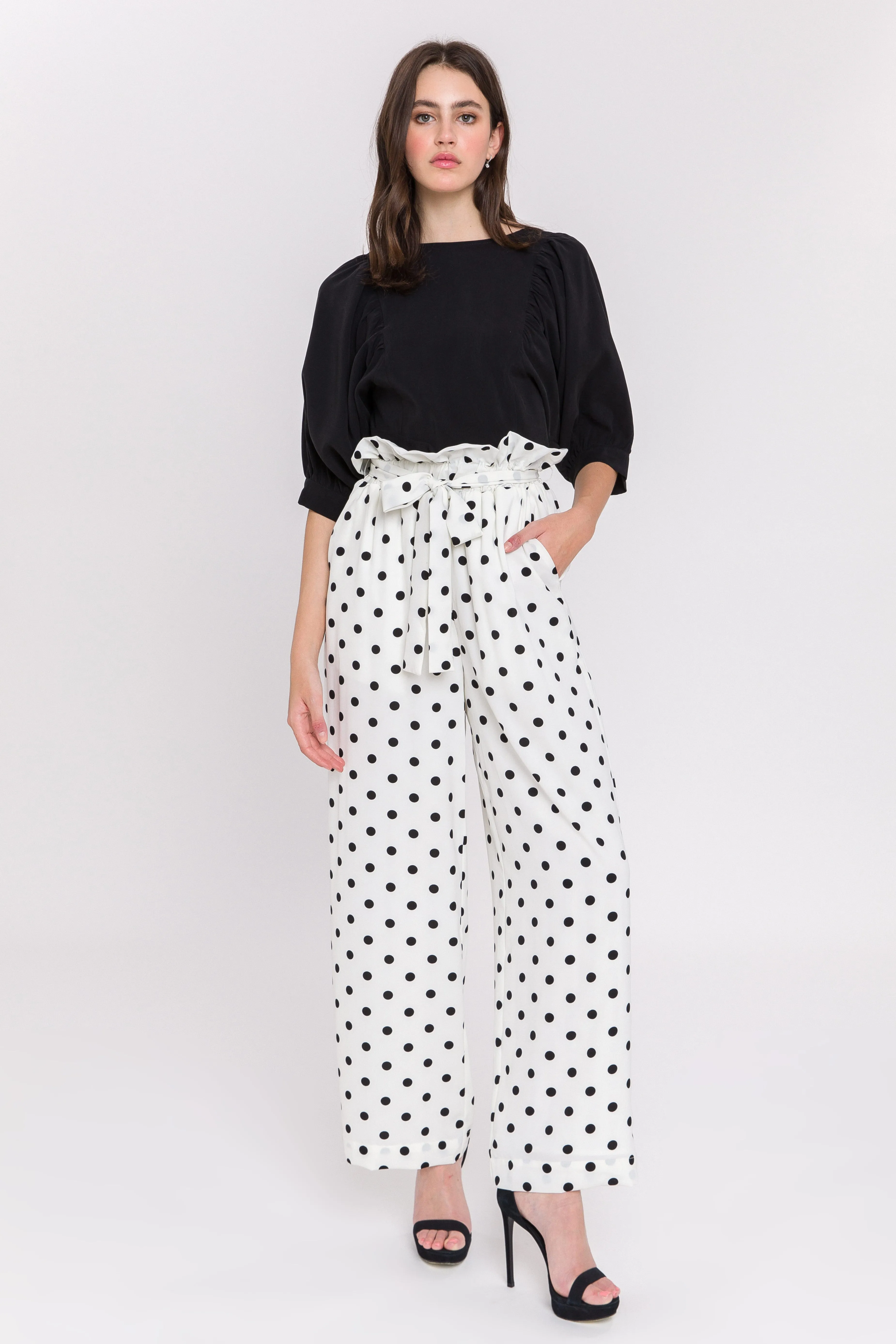 Polka Dot Wide Pants