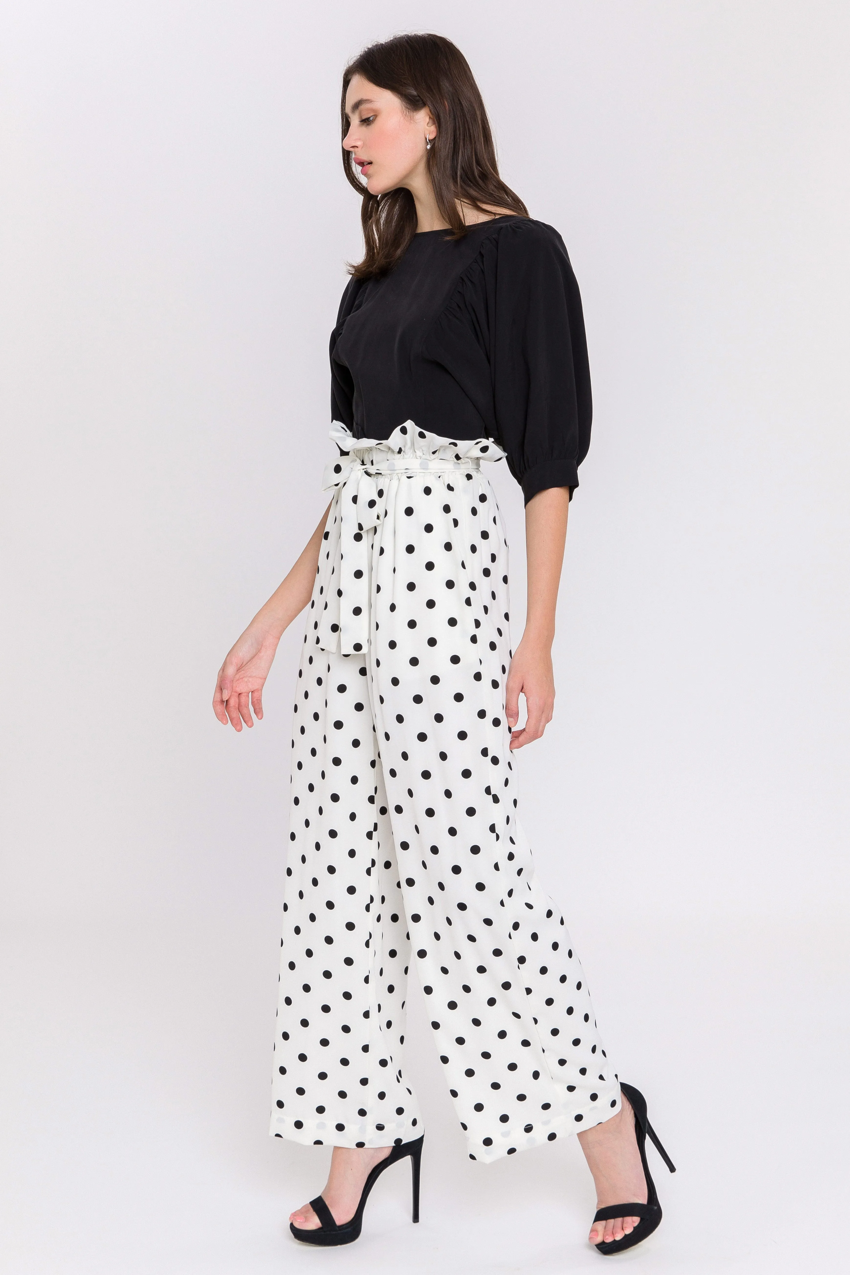 Polka Dot Wide Pants