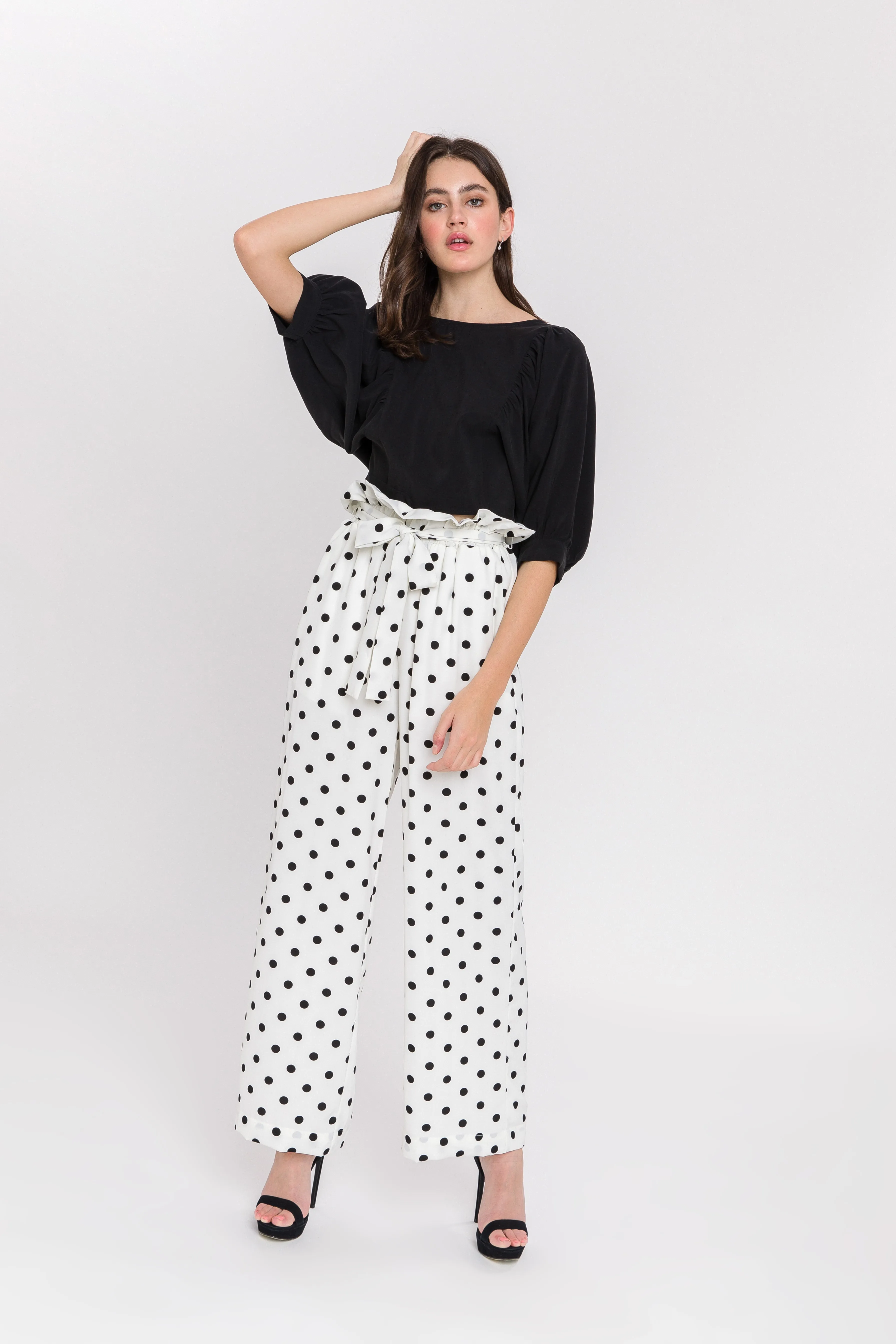 Polka Dot Wide Pants