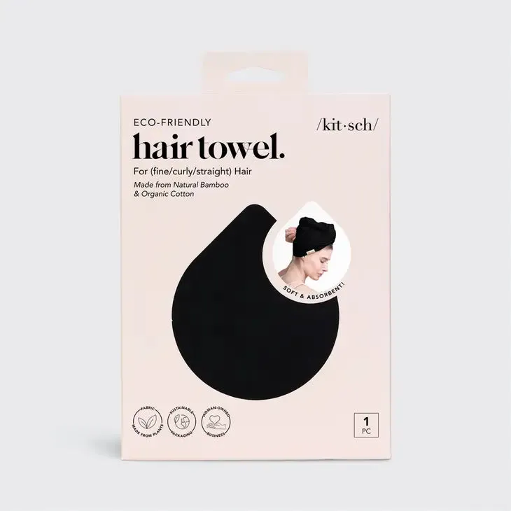 Quick Drying Hair Towel (Eco Black)