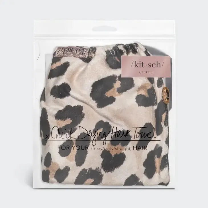 Quick Drying Hair Towel (Leopard)