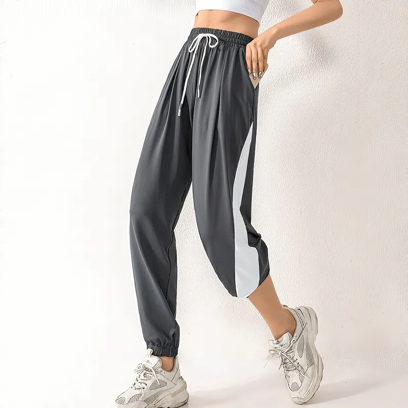 Quick-Drying High Waist Drawstring Elastic Sweatpants for Women - SF0115