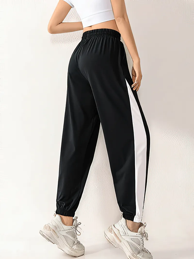 Quick-Drying High Waist Drawstring Elastic Sweatpants for Women - SF0115