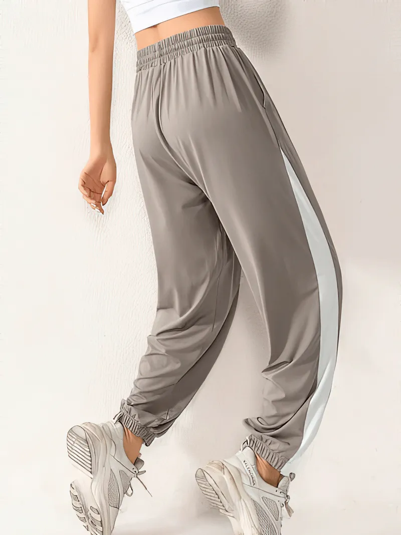 Quick-Drying High Waist Drawstring Elastic Sweatpants for Women - SF0115