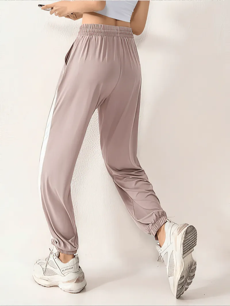 Quick-Drying High Waist Drawstring Elastic Sweatpants for Women - SF0115